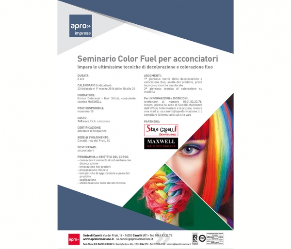 In esclusiva seminario Color Fuel a Canelli